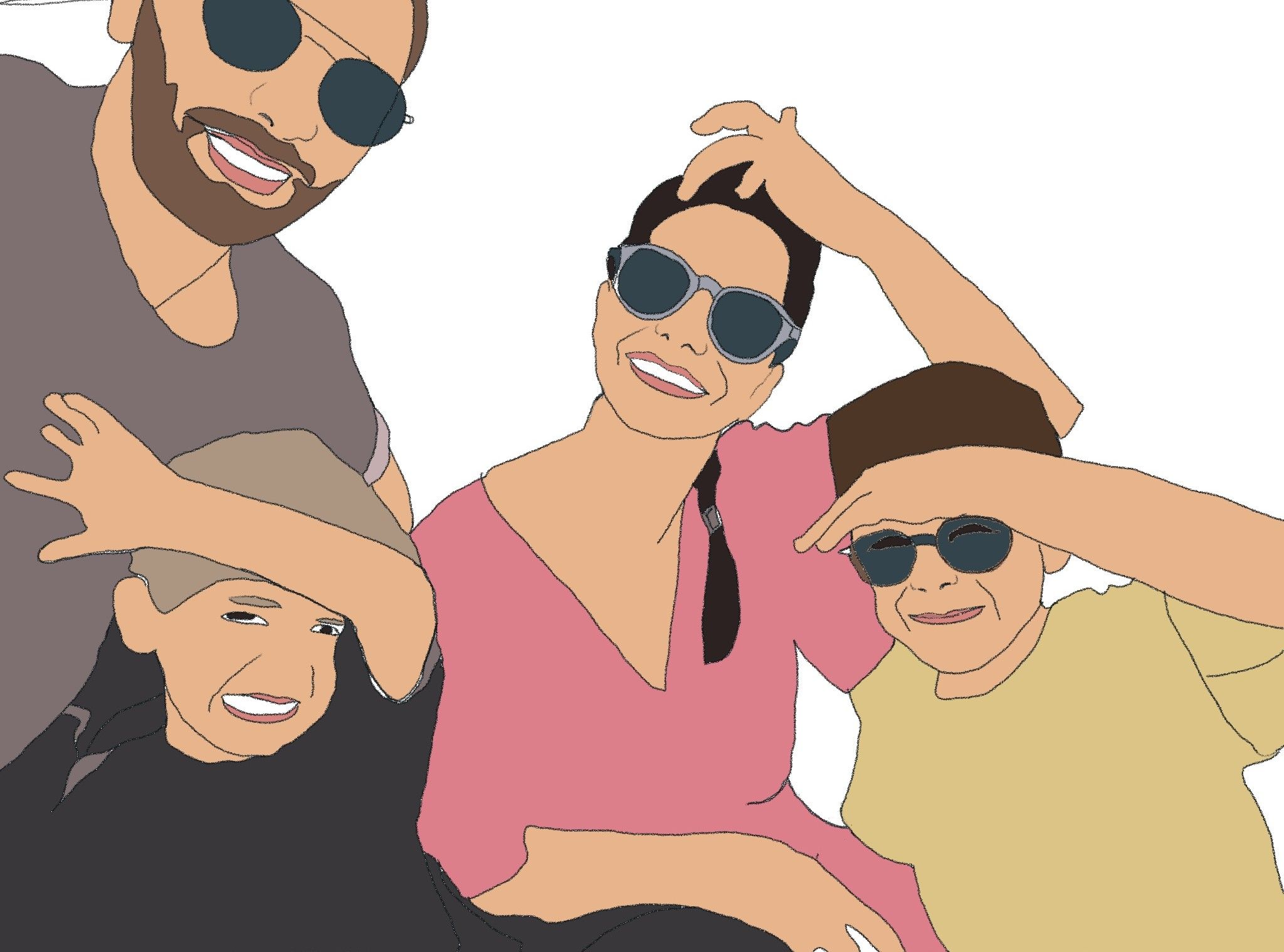 illustration famille